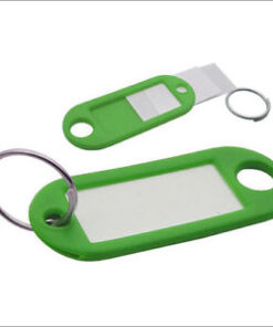 Nyckelring / Nyckelknippa Med ID-Bricka, 10-Pack (Grön)