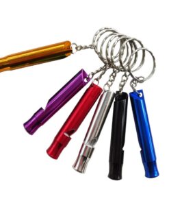 Nyckelring / Nyckelknippa Med Visselpipa (Svart)