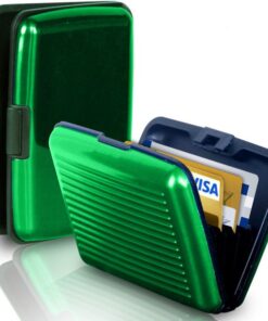 Plånbok / Korthållare med RFID-skydd (GRÖN)