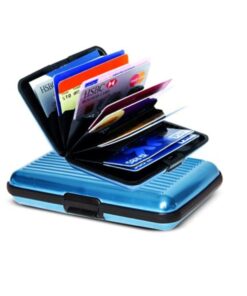 Plånbok / Korthållare med RFID-skydd (TURKOS-BLÅ)