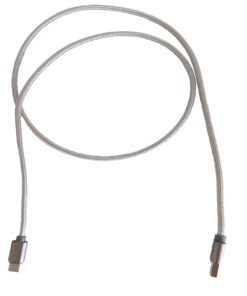 USB-C Kabel med Nylontyg 1m (Silver)