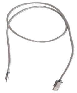 USB-LIGHTNING Kabel med Nylontyg 1m (Silver)