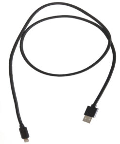 USB-LIGHTNING Kabel med Nylontyg 1m (Svart)