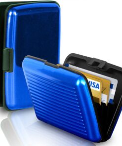 Plånbok / Korthållare med RFID-skydd (BLÅ)
