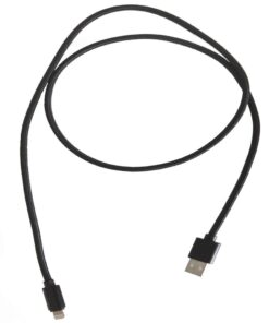 USB-LIGHTNING Kabel med Nylontyg 2m (Svart)