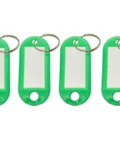 Nyckelring / Nyckelknippa Med ID-Bricka, 4-Pack (Grön)