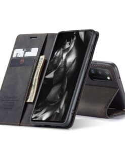 CaseMe Samsung Galaxy A41 Wallet Retro (SVART)