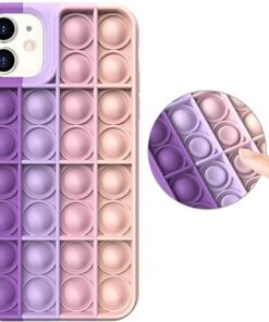 iPhone 12 Mini Skal Med Pop It (Lila/Rosa)