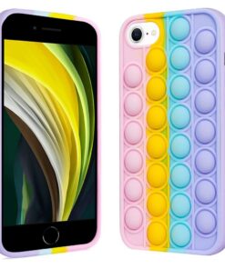 iPhone 7/8/SE 2020, 2022 Skal Med Pop It (Rainbow)