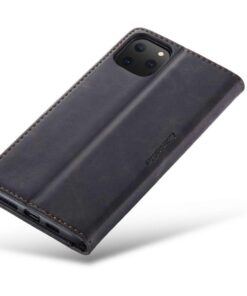 CaseMe iPhone 12 / 12 Pro (6.1) Wallet Retro (SVART)
