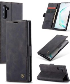 CaseMe Samsung Galaxy Note 10 Wallet Retro (SVART)