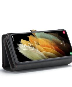 CaseMe Samsung Galaxy S21 Multi Wallet Retro (SVART)
