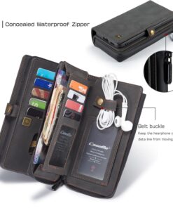 CaseMe Samsung Galaxy S21 Plus Multi Wallet Retro (SVART)