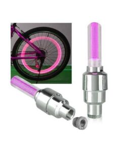 Cykel LED Däckventil 2-Pack (Rosa)